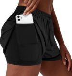 Yevrimow Women's 2 in 1 Running Shorts for Gym Yoga Workout Athletic Shorts High... - Image 3