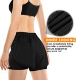 Yevrimow Women's 2 in 1 Running Shorts for Gym Yoga Workout Athletic Shorts High... - Image 4