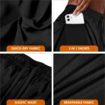 Yevrimow Women's 2 in 1 Running Shorts for Gym Yoga Workout Athletic Shorts High... - Image 5