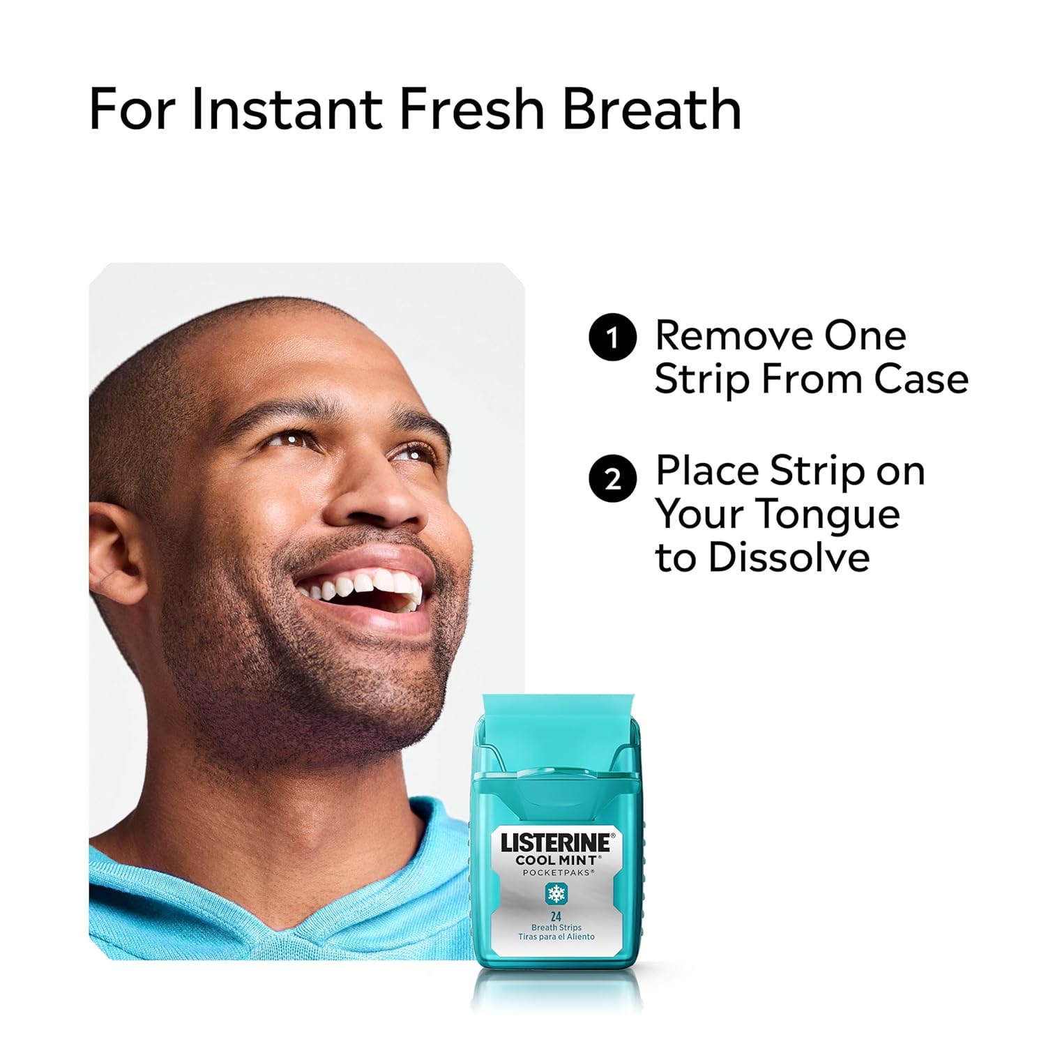 Listerine Travel Essentials Cool Mint PocketPaks Breath Strips, Travel Size Mini... - Image 5