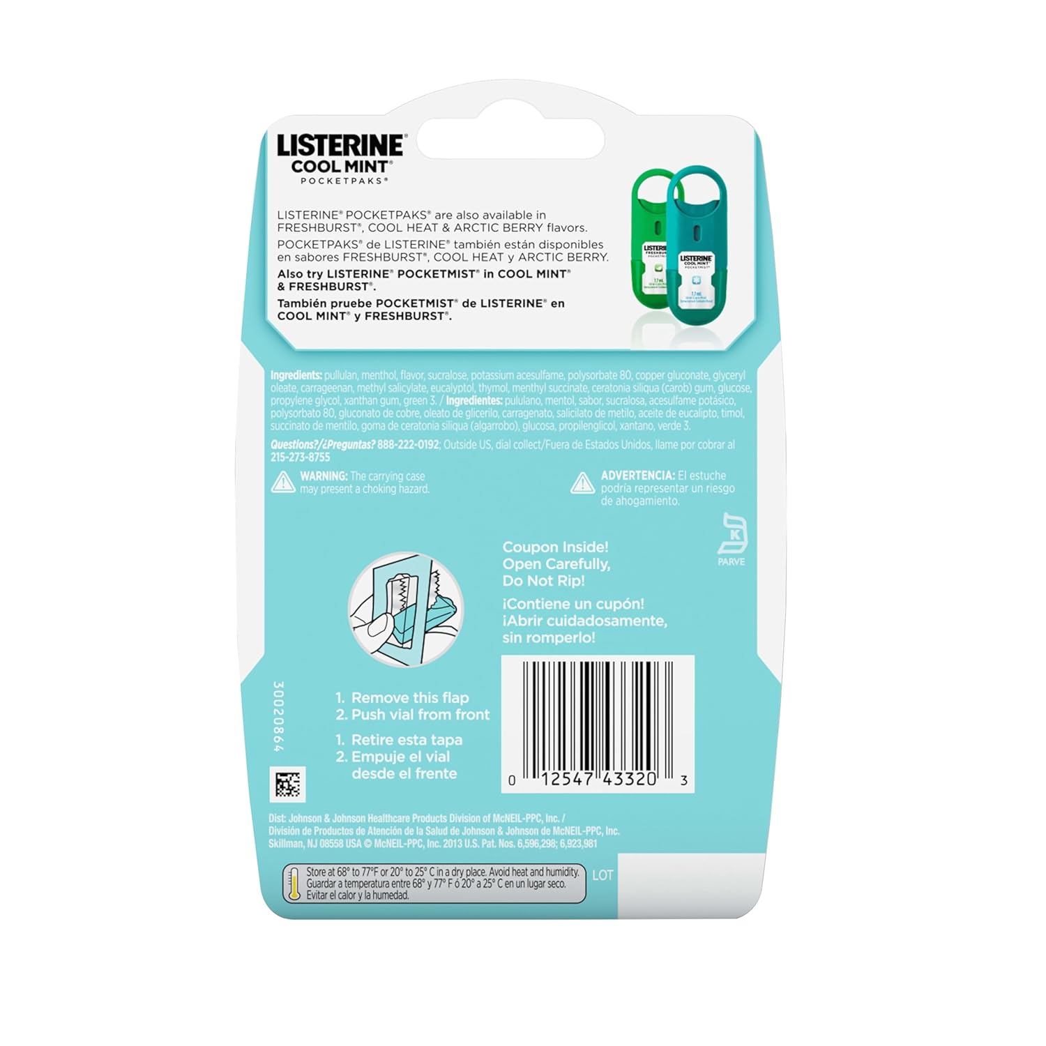 Listerine Travel Essentials Cool Mint PocketPaks Breath Strips, Travel Size Mini... - Image 8