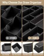 KEMETHY 25 PCS Plastic Drawer Organizers Set, 4 Sizes Vanity Organizer, Makeup a... - Image 6