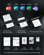 Portable Printers Wireless for Travel, A285M Bluetooth Inkless Thermal Printer S... - Image 5