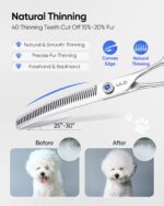 ULG Curved Thinning Dog Shears for Grooming, 7 Inch Professional Curved Thinning... - Image 4