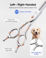 ULG Curved Thinning Dog Shears for Grooming, 7 Inch Professional Curved Thinning... - Image 6