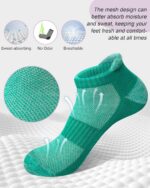 YSense 6 Pairs Womens Ankle Socks Cotton Cushioned Athletic Running Socks with M... - Image 5