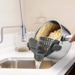Kitchen Gizmo Snap N' Strain - Silicone Pasta Strainer Clip-On for Pots and Pans... - Image 3