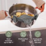 Kitchen Gizmo Snap N' Strain - Silicone Pasta Strainer Clip-On for Pots and Pans... - Image 7