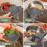 Kitchen Gizmo Snap N' Strain - Silicone Pasta Strainer Clip-On for Pots and Pans... - Image 9