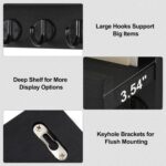 Lwenki Key Holder for Wall, Decorative Key and Mail Holder with Shelf Has Large ... - Image 4