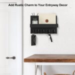 Lwenki Key Holder for Wall, Decorative Key and Mail Holder with Shelf Has Large ... - Image 5