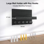 Lwenki Key Holder for Wall, Decorative Key and Mail Holder with Shelf Has Large ... - Image 8
