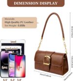 Shoulder Bag for Women, Vegan Leather Classic Crossbody Purses Handbags, Trendy ... - Image 4
