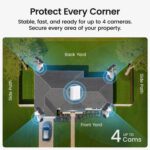aosu Security Cameras Outdoor Wireless, 4 Cam-Kit, No Subscription Required, Sol... - Image 3