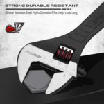 Adjustable Wrench Set Wrenches Sets: 4-Piece 6, 8, 10, 12 Inch Chrome Vanadium S... - Image 3