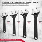 Adjustable Wrench Set Wrenches Sets: 4-Piece 6, 8, 10, 12 Inch Chrome Vanadium S... - Image 6