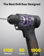 HOTO 25PCS Household Tool Kit with 16V Brushless Drill, 3/8” Keyless Chuck, Smar... - Image 7