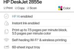 HP DeskJet 2855e Wireless All-in-One Color Inkjet Printer, Scanner, Copier, Best... - Image 3