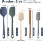 ChefAide 5 Pieces Silicone Spatula Set, Food Grade Rubber Spatula, Upgrade Stron... - Image 3