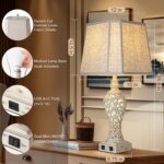 LuxSight Collection 28.5" Table Lamps Set of 2 - Bedside Lamp with Fabric Shades... - Image 3