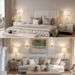 LuxSight Collection 28.5" Table Lamps Set of 2 - Bedside Lamp with Fabric Shades... - Image 5