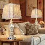 LuxSight Collection 28.5" Table Lamps Set of 2 - Bedside Lamp with Fabric Shades... - Image 7