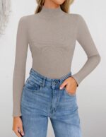 ZESICA Women's Fleece Sherpa Lined Sweater 2026 Winter Thermal Shirts Long Sleev... - Image 8