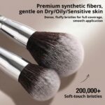 BEAKEY Makeup Brushes Set, Professional Foundation Eyeshadow Concealer Blush Pow... - Image 5