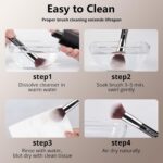 BEAKEY Makeup Brushes Set, Professional Foundation Eyeshadow Concealer Blush Pow... - Image 8