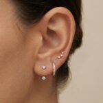 3 Pairs Dainty Small Earrings for Women Trendy, Birthstone Stud Huggie Hoop Jack... - Image 3