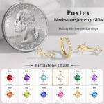 3 Pairs Dainty Small Earrings for Women Trendy, Birthstone Stud Huggie Hoop Jack... - Image 6