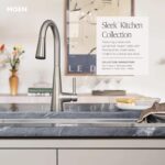 Moen Sleek Chrome Pulldown Kitchen Faucet Featuring Pull Down Sprayer with Power... - Image 4