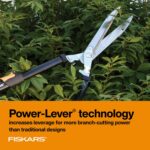 Fiskars Power-Lever Extendable Hedge Shears, Self-Sharpening Serrated Steel Blad... - Image 3