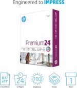 HP Printer Paper | 8.5 x 11 Paper | Premium 24 lb | 1 Ream - 500 Sheets | 100 Br... - Image 3