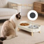 Elevated Cat Bowl, Raised Cat Food and Water Bowl Set for Indoor Cats, Splash Pr... - Image 6