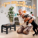 COMESOON Elevated Dog Bowls, 4 Height Adjustable Raised Bowl Stand with 2 Thick ... - Image 8