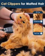 oneisall Quiet Cat Clippers for Matted & Long Hair, 2-Speed Cordless Pet Shaver ... - Image 3