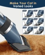 oneisall Quiet Cat Clippers for Matted & Long Hair, 2-Speed Cordless Pet Shaver ... - Image 7
