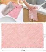 24 Pack Kitchen Cloth, Microfiber Dish Towels Washcloths, Super Absorbent Coral ... - Image 7