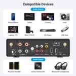 Arylic B50 2 Channel Bluetooth Amplifier with Audio Transmitter, 50W*2 Home Ster... - Image 4