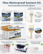 Waterproof Sealant 70oz Clear, TUFINEIN Transparent Waterproof Coating Water-Bas... - Image 5