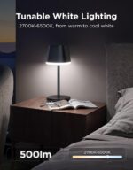 Govee Smart Cordless Table Lamp Classic (No Adapter), RGBIC Rechargeable Table L... - Image 5