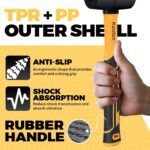 2-Piece Rubber Mallet Hammer Set, 8oz Rubber Hammer Mallet & 25mm Double-Faced S... - Image 4
