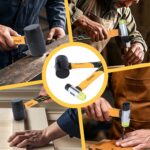 2-Piece Rubber Mallet Hammer Set, 8oz Rubber Hammer Mallet & 25mm Double-Faced S... - Image 8