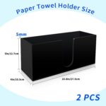Paper Towel Holder for Countertop, Black Acrylic Napkin Dispenser – Fits Multifo... - Image 4