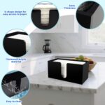 Paper Towel Holder for Countertop, Black Acrylic Napkin Dispenser – Fits Multifo... - Image 5