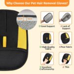 SAWMONG Pet Hair Removal Glove, 2Pcs Cat & Dog Reusable Pet Hair Remover Gloves ... - Image 5