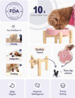 LE TAUCI Ceramic Slow Feed Dog Bowls, Elevated for Small Breeds, Anti-Gulping, N... - Image 4
