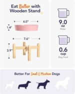 LE TAUCI Ceramic Slow Feed Dog Bowls, Elevated for Small Breeds, Anti-Gulping, N... - Image 5