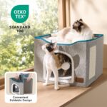 Bedsure Cat Beds for Indoor Cats - Large Cat Cave for Pet Cat House with Fluffy ... - Image 4